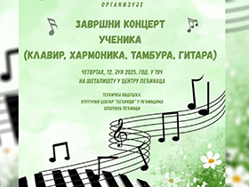 У четвртак на шеталишту концерт Тошиних ђака