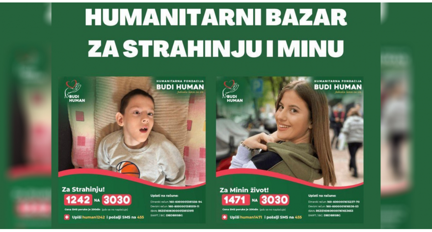 Humanitarni bazar za Strahinju i Minu