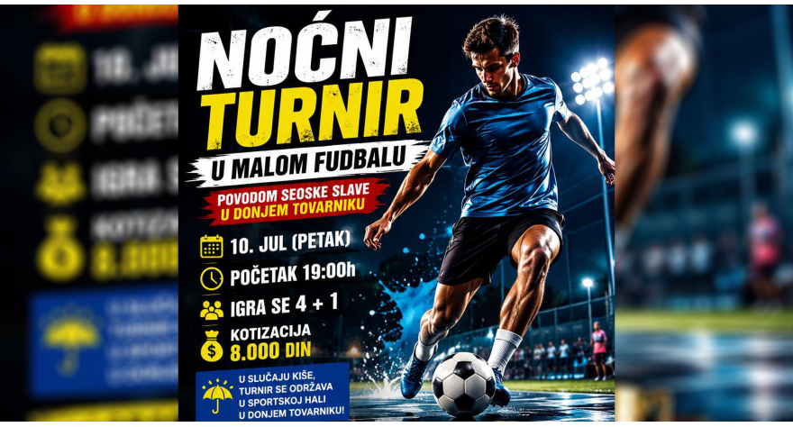 U toku prijave za noćni turnir u malom fudbalu