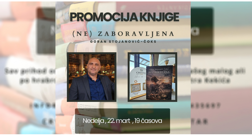 У недељу промоција збирке песама (Не)Заборављена